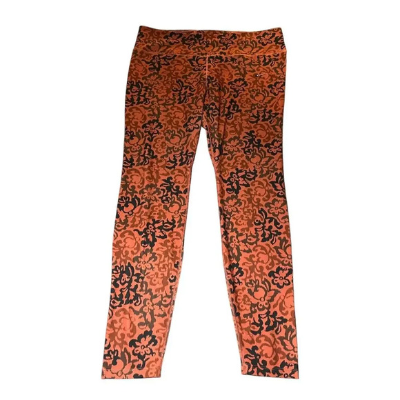 Nike One Leggings Women XL Floral Black Print Dri-Fit TightYoga Training Stretch - Picture 1 of 6